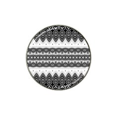 Boho Black And White  Hat Clip Ball Marker by SpinnyChairDesigns