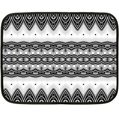 Boho Black And White  Double Sided Fleece Blanket (mini)  by SpinnyChairDesigns