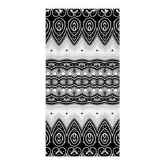 Boho Black And White  Shower Curtain 36  X 72  (stall)  by SpinnyChairDesigns