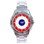 National Cockade of France  Stainless Steel Analogue Watch Front