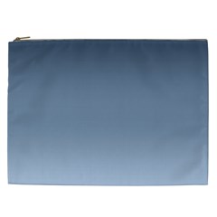 Faded Denim Blue Ombre Gradient Cosmetic Bag (xxl) by SpinnyChairDesigns