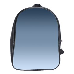 Faded Denim Blue Ombre Gradient School Bag (xl) by SpinnyChairDesigns