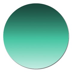 Biscay Green Gradient Ombre Magnet 5  (round) by SpinnyChairDesigns