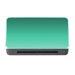 Biscay Green Gradient Ombre Memory Card Reader With Cf by SpinnyChairDesigns