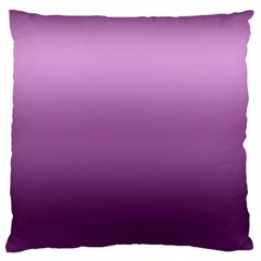 Purple Gradient Ombre Large Flano Cushion Case (one Side) by SpinnyChairDesigns