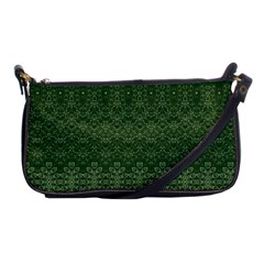 Boho Fern Green Pattern Shoulder Clutch Bag by SpinnyChairDesigns