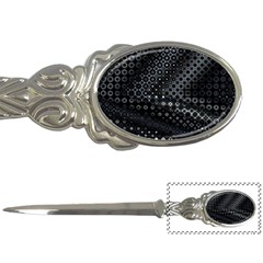 Black Abstract Pattern Letter Opener by SpinnyChairDesigns