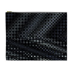 Black Abstract Pattern Cosmetic Bag (xl) by SpinnyChairDesigns