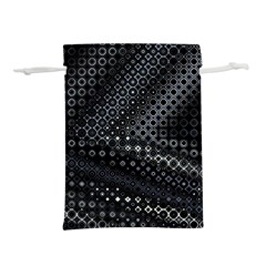 Black Abstract Pattern Lightweight Drawstring Pouch (l) by SpinnyChairDesigns