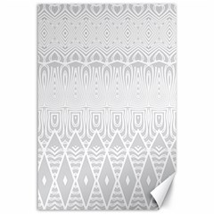 Boho White Wedding Pattern Canvas 24  X 36  by SpinnyChairDesigns