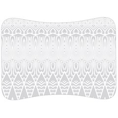 Boho White Wedding Pattern Velour Seat Head Rest Cushion by SpinnyChairDesigns