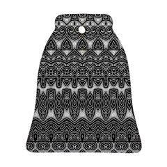 Boho Black And White Pattern Bell Ornament (two Sides) by SpinnyChairDesigns