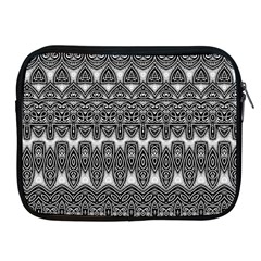Boho Black And White Pattern Apple Ipad 2/3/4 Zipper Cases by SpinnyChairDesigns