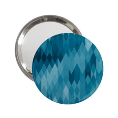 Cerulean Blue Geometric Patterns 2.25  Handbag Mirrors