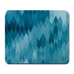 Cerulean Blue Geometric Patterns Large Mousepads