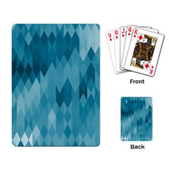 Cerulean Blue Geometric Patterns Playing Cards Single Design (Rectangle)