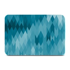 Cerulean Blue Geometric Patterns Plate Mats