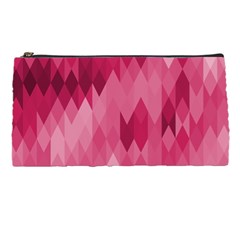 Blush Pink Geometric Pattern Pencil Case by SpinnyChairDesigns