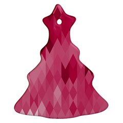 Blush Pink Geometric Pattern Christmas Tree Ornament (two Sides) by SpinnyChairDesigns