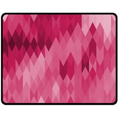 Blush Pink Geometric Pattern Double Sided Fleece Blanket (medium)  by SpinnyChairDesigns