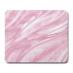 Pastel Pink Feathered Pattern Large Mousepads by SpinnyChairDesigns