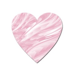 Pastel Pink Feathered Pattern Heart Magnet by SpinnyChairDesigns