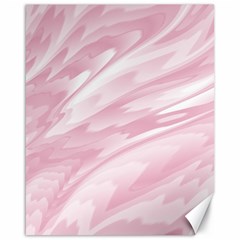Pastel Pink Feathered Pattern Canvas 16  X 20  by SpinnyChairDesigns