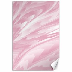 Pastel Pink Feathered Pattern Canvas 20  X 30  by SpinnyChairDesigns