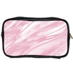 Pastel Pink Feathered Pattern Toiletries Bag (Two Sides) Front