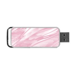 Pastel Pink Feathered Pattern Portable Usb Flash (one Side) by SpinnyChairDesigns