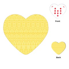 Boho Saffron Yellow Color Playing Cards Single Design (heart) by SpinnyChairDesigns