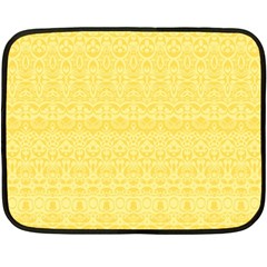 Boho Saffron Yellow Color Double Sided Fleece Blanket (mini)  by SpinnyChairDesigns