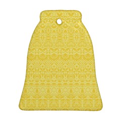 Boho Saffron Yellow Color Bell Ornament (two Sides) by SpinnyChairDesigns