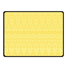Boho Saffron Yellow Color Double Sided Fleece Blanket (small)  by SpinnyChairDesigns