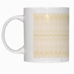 Boho Lemon Chiffon Pattern White Mugs by SpinnyChairDesigns