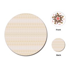 Boho Lemon Chiffon Pattern Playing Cards Single Design (round) by SpinnyChairDesigns