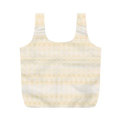 Boho Lemon Chiffon Pattern Full Print Recycle Bag (m) by SpinnyChairDesigns