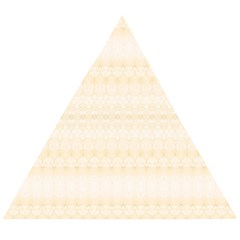 Boho Lemon Chiffon Pattern Wooden Puzzle Triangle by SpinnyChairDesigns