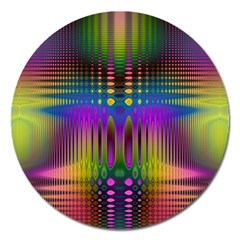 Abstract Psychedelic Pattern Magnet 5  (round) by SpinnyChairDesigns