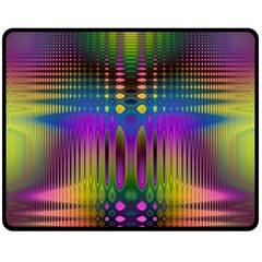 Abstract Psychedelic Pattern Fleece Blanket (medium)  by SpinnyChairDesigns