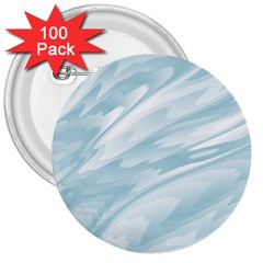 Light Blue Feathered Texture 3  Buttons (100 Pack)  by SpinnyChairDesigns