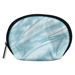 Light Blue Feathered Texture Accessory Pouch (medium) by SpinnyChairDesigns