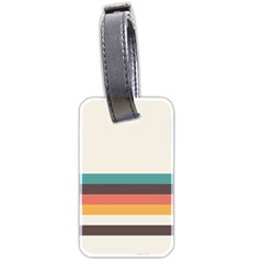 Classic Retro Stripes Luggage Tag (two Sides) by tmsartbazaar