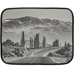 Deserted Landscape Highway, San Juan Province, Argentina Fleece Blanket (mini) by dflcprintsclothing