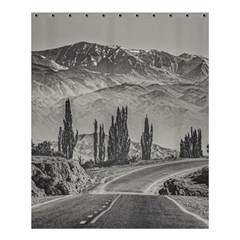 Deserted Landscape Highway, San Juan Province, Argentina Shower Curtain 60  X 72  (medium)  by dflcprintsclothing