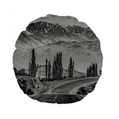 Deserted Landscape Highway, San Juan Province, Argentina Standard 15  Premium Round Cushions by dflcprintsclothing