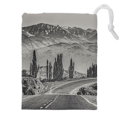 Deserted Landscape Highway, San Juan Province, Argentina Drawstring Pouch (5xl) by dflcprintsclothing