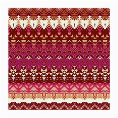 Boho Fuschia And Gold Pattern Medium Glasses Cloth (2 Sides) by SpinnyChairDesigns