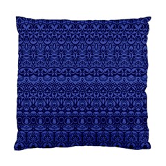 Boho Navy Blue  Standard Cushion Case (two Sides) by SpinnyChairDesigns