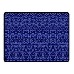 Boho Navy Blue  Double Sided Fleece Blanket (small)  by SpinnyChairDesigns